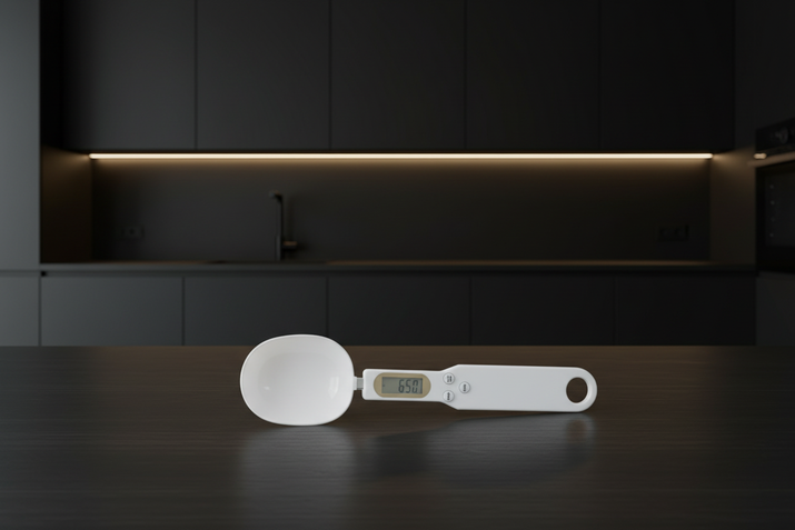 White Spoon Scale Angled